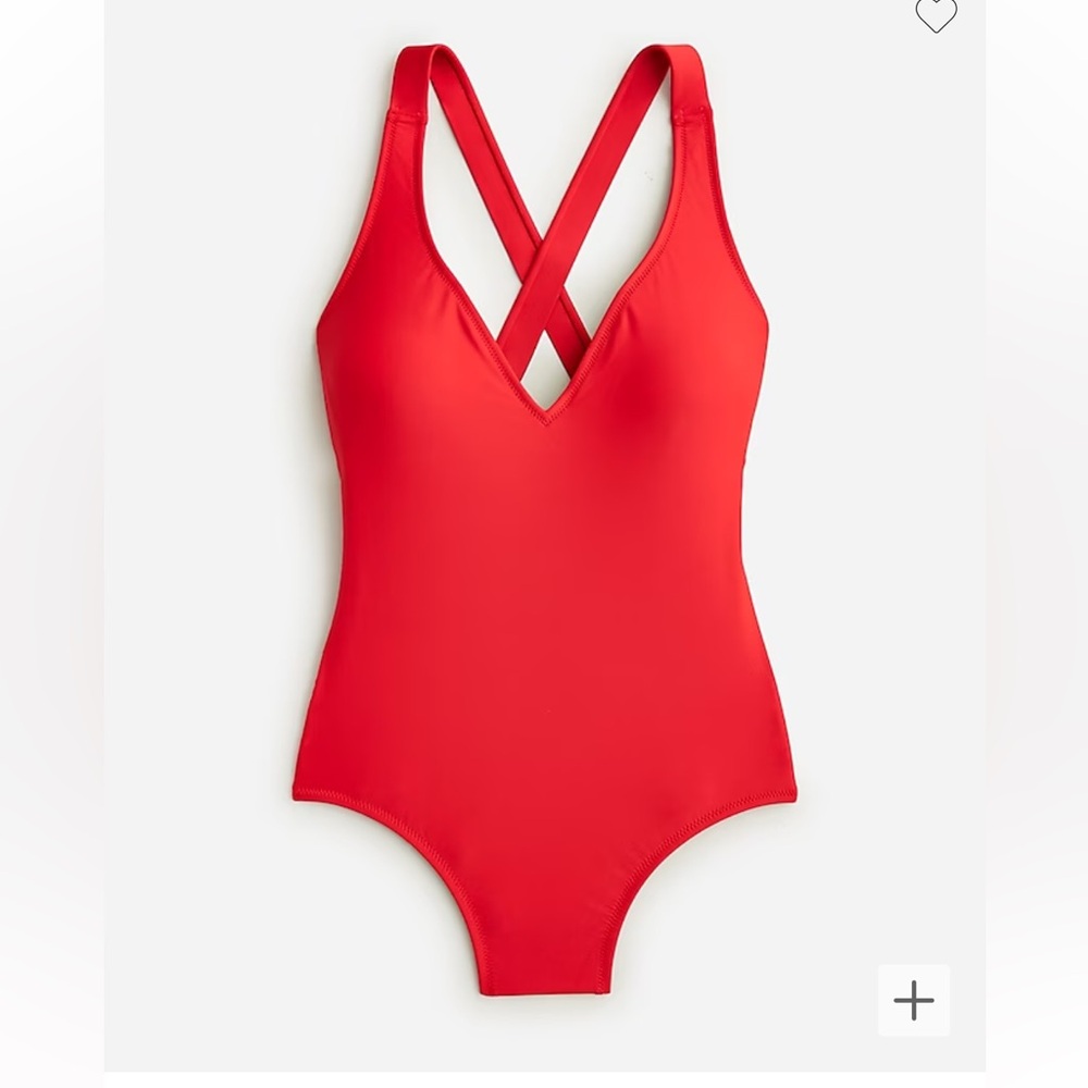 ☀️2/$29 sake! J. Crew 12DD new with tags v-neck cross-back one piece suit NWT
